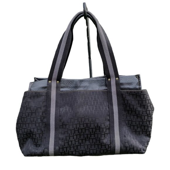 Tommy Hilfiger Black Nylon Signature  Satchel - Picture 2 of 13